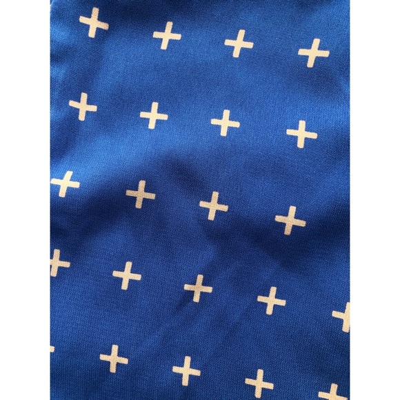 LUSH Blue Cross Pattern Shorts Size M - Picture 3 of 6